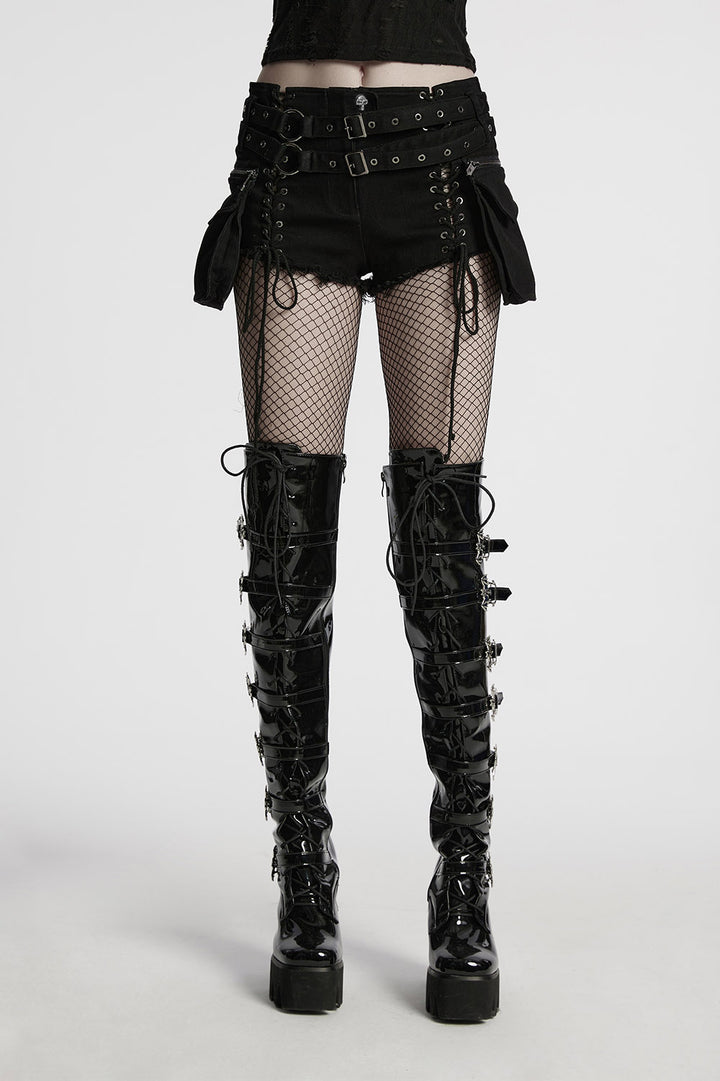 punk lace-up clothes