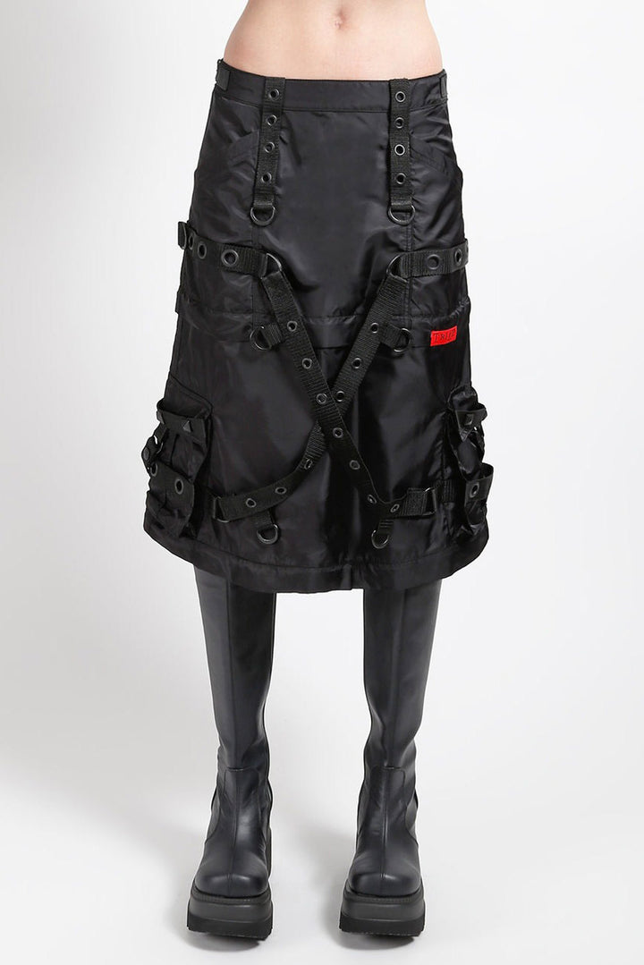 womens midi length grunge goth skirt