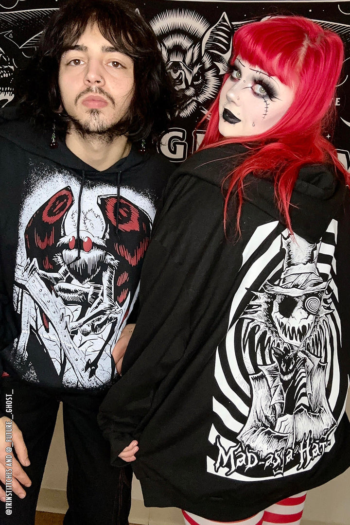 mens emo mothman pullover hoodie