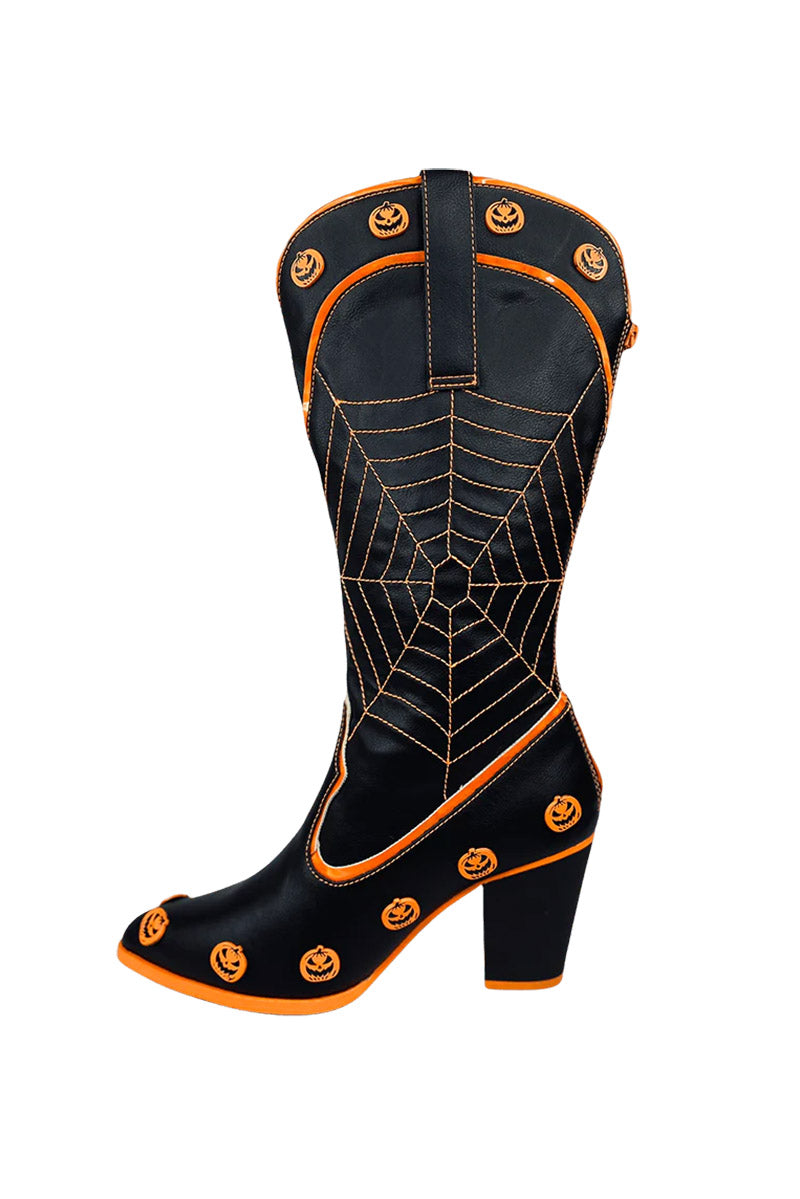 womens spiderweb halloween cowgirl boots