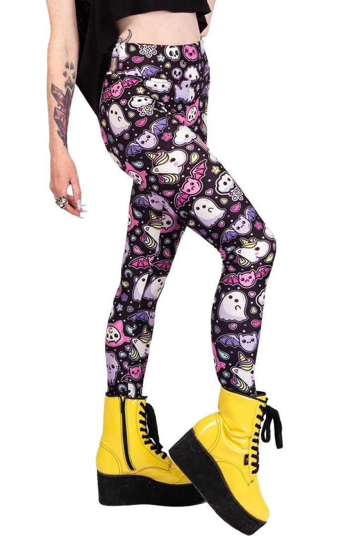 Rainbows And Unicorns Kawaii High Waist Leggings