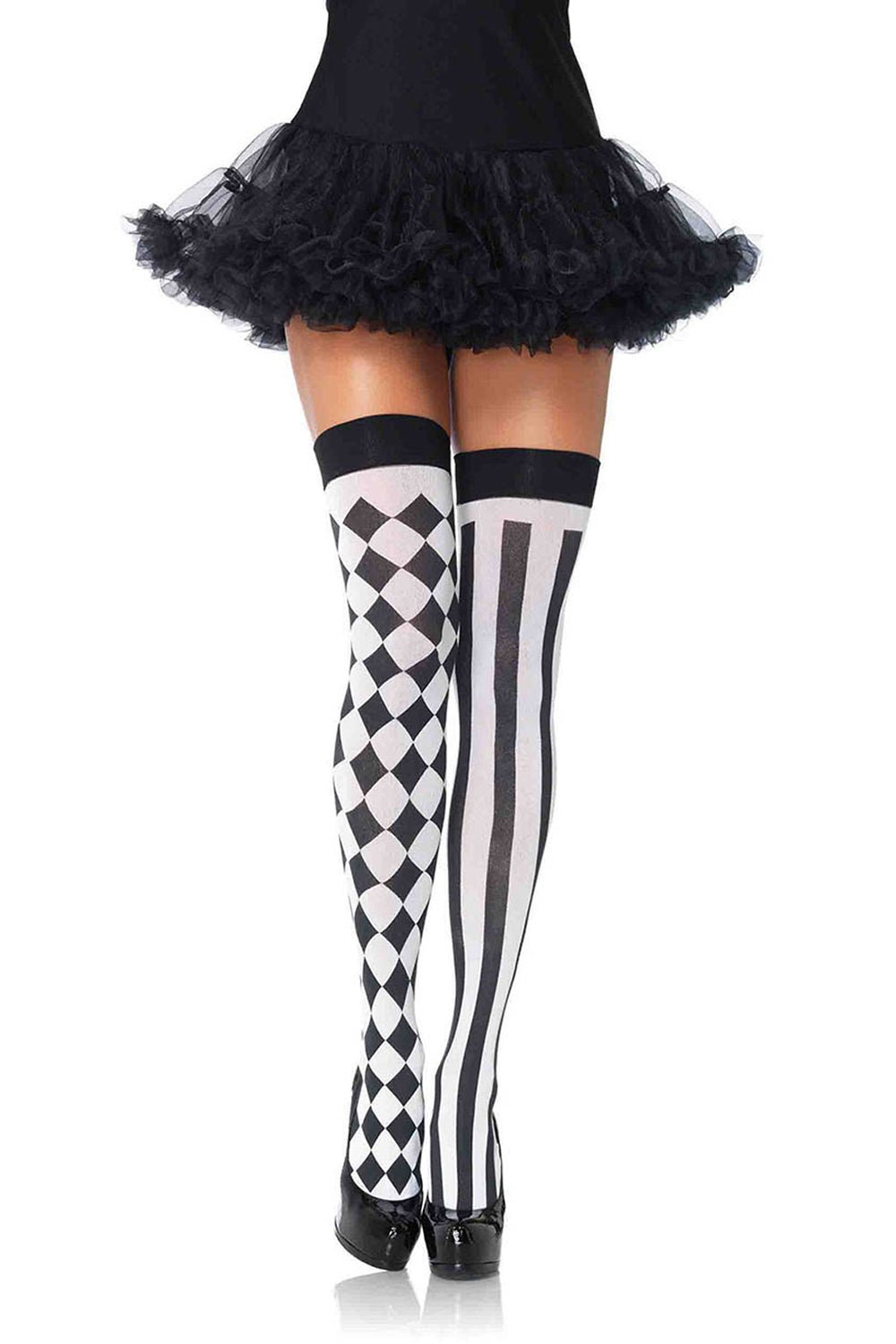 Harlequin Thigh Highs - socks & stockings - VampireFreaks - Leg Avenue