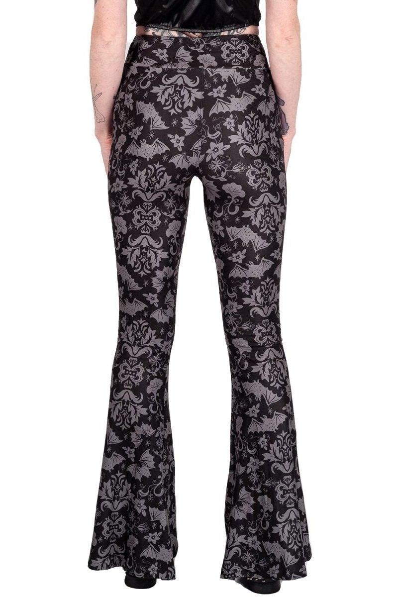 Victorian Damask Bat Hellz Bellz Bell Bottoms