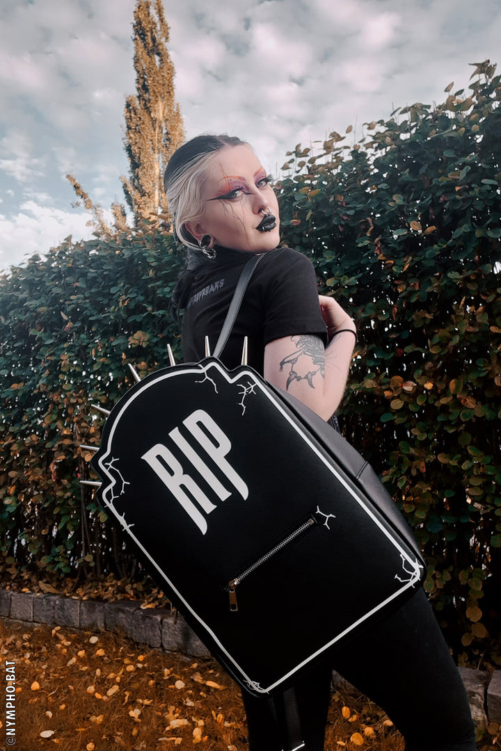 headstone-shaped backpack