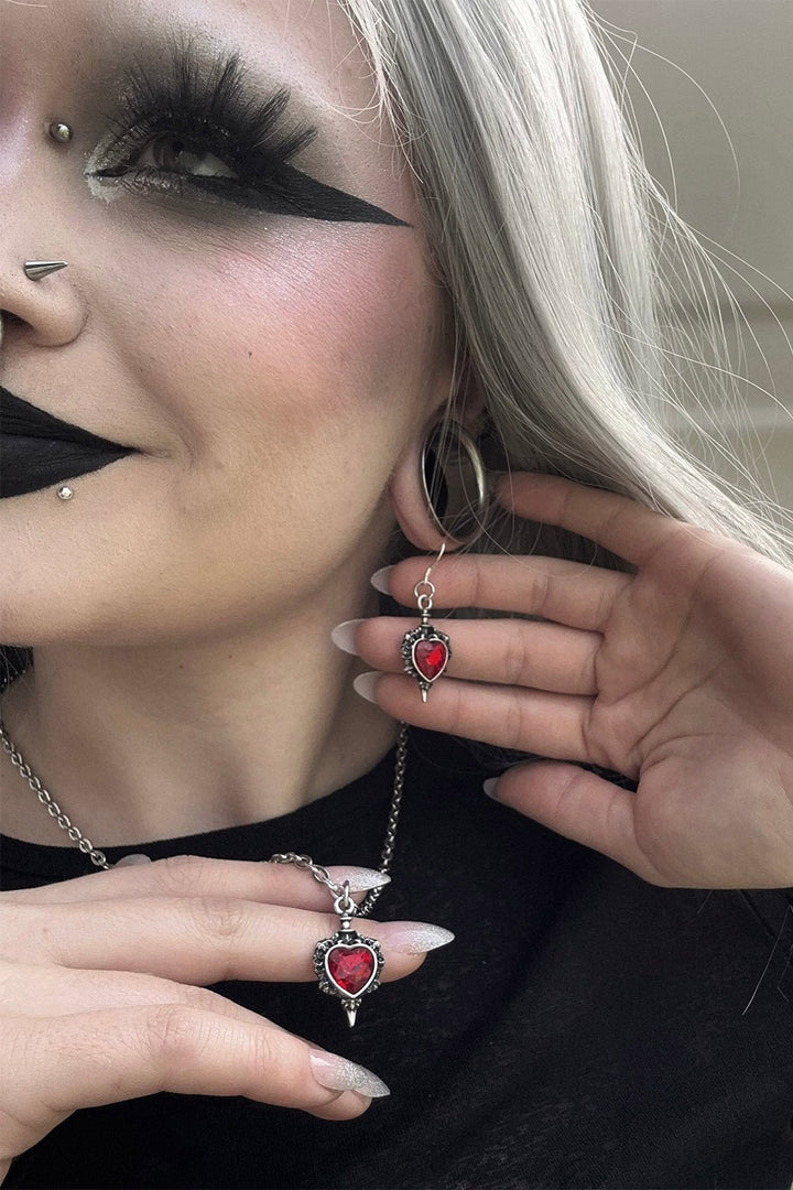 medieval goth sword earrings