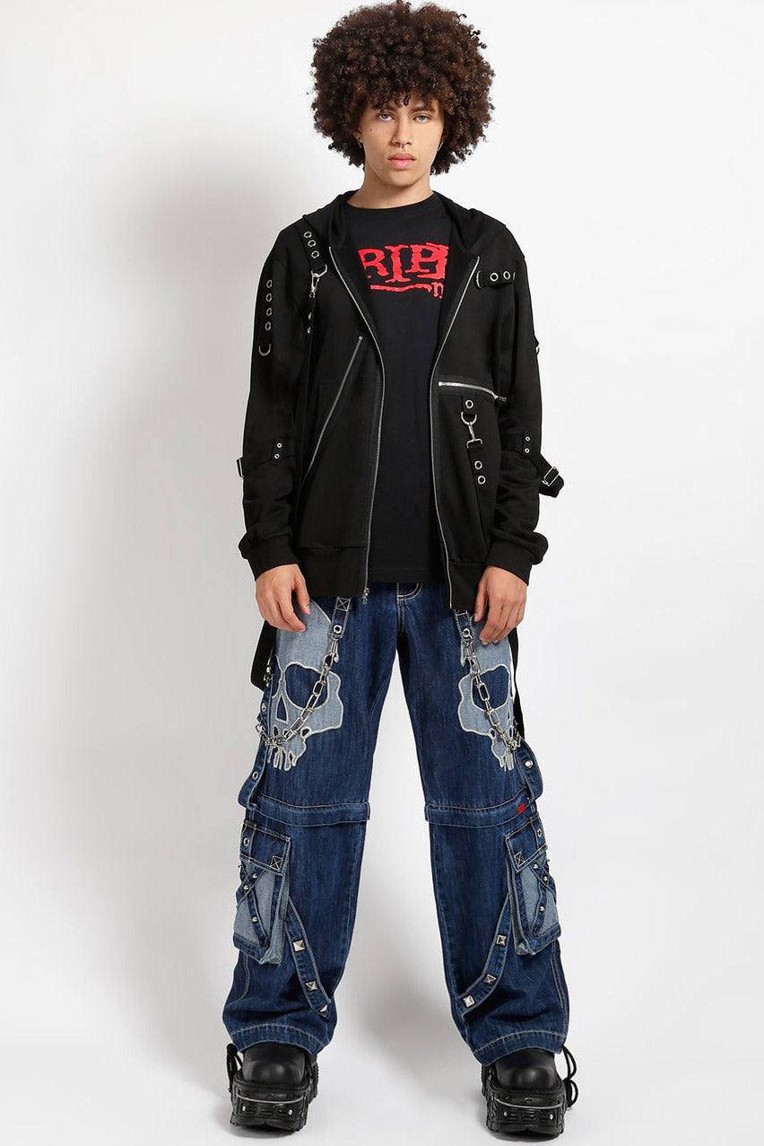 mens indigo jeans baggy fit