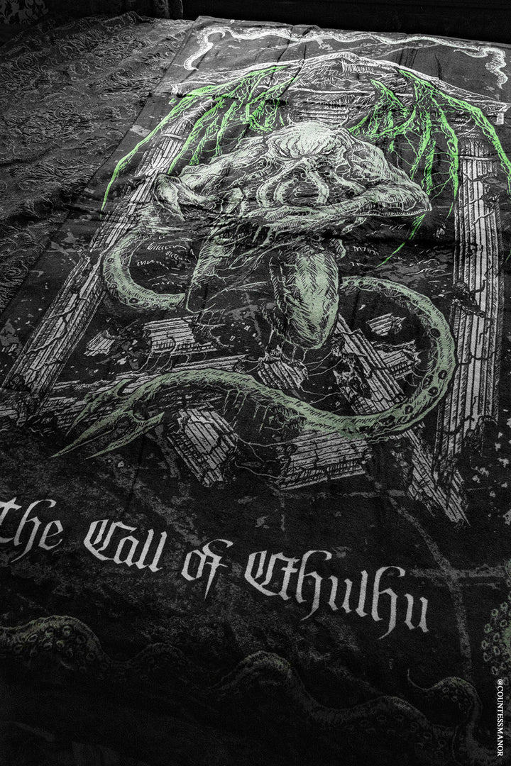 the call of Cthulhu monster goth beach towel