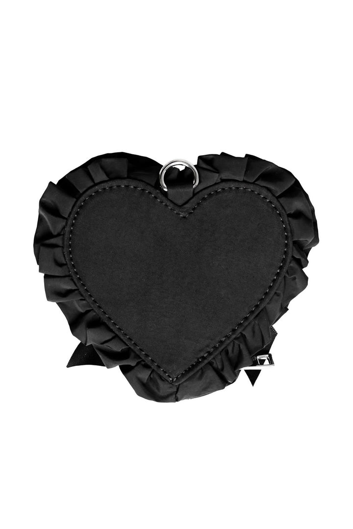 black gothic heart-shaped novelty bag charm