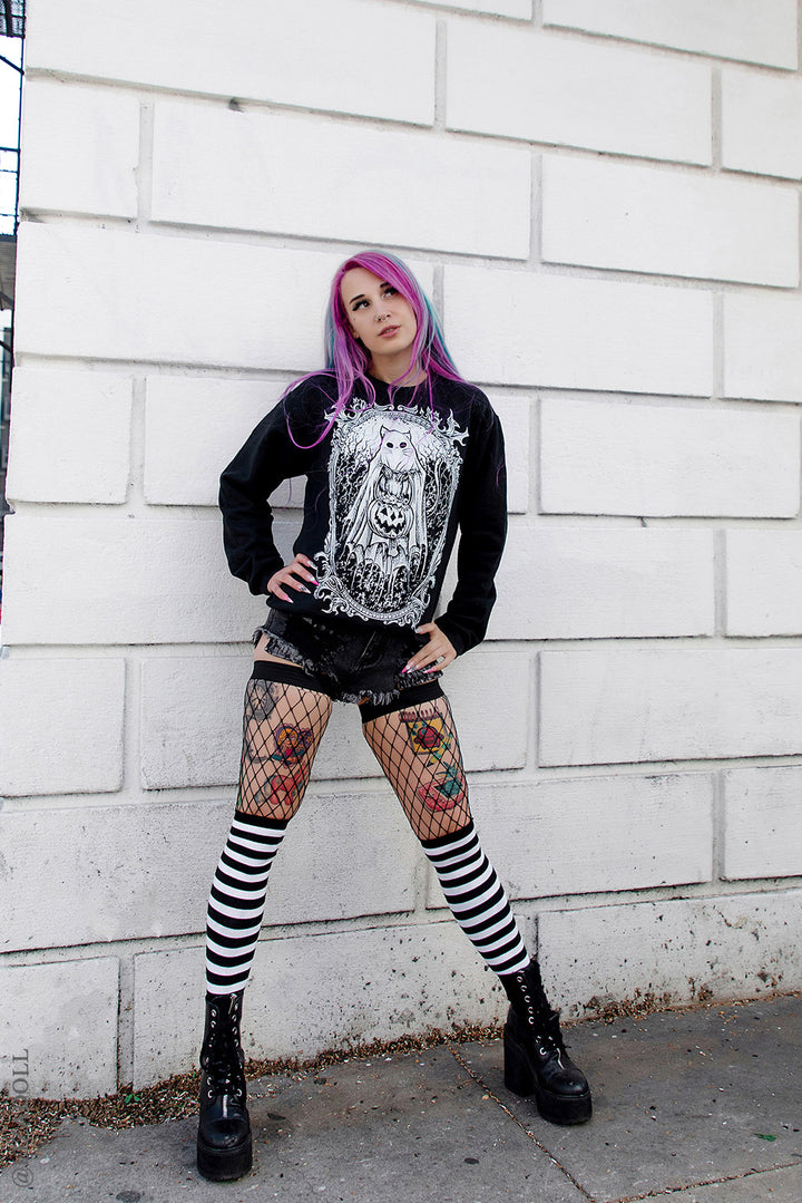 emo cat sweatshirt