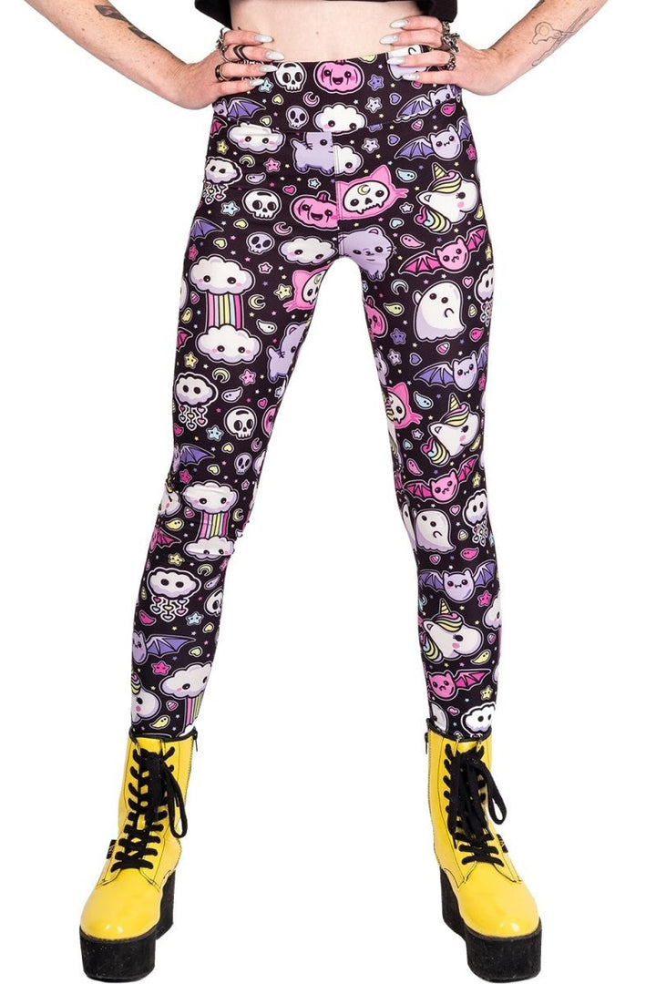 Rainbows And Unicorns Kawaii High Waist Leggings