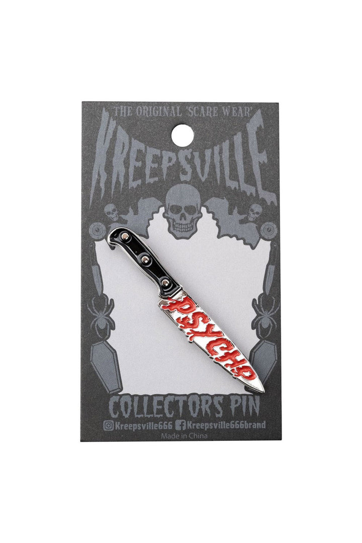 punk knife enamel pin