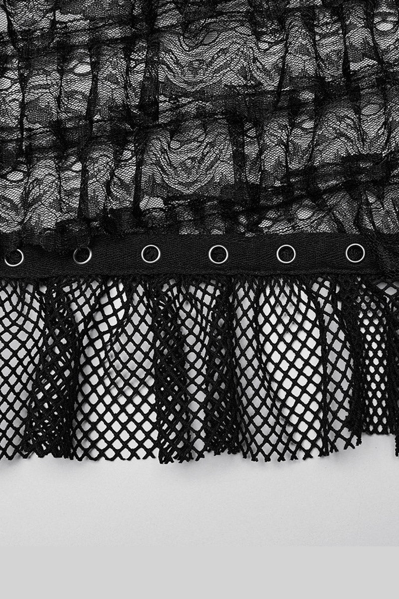 fishnet goth gown