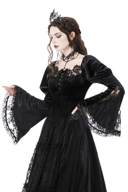 Morose Velvet Victorian Maxi Dress