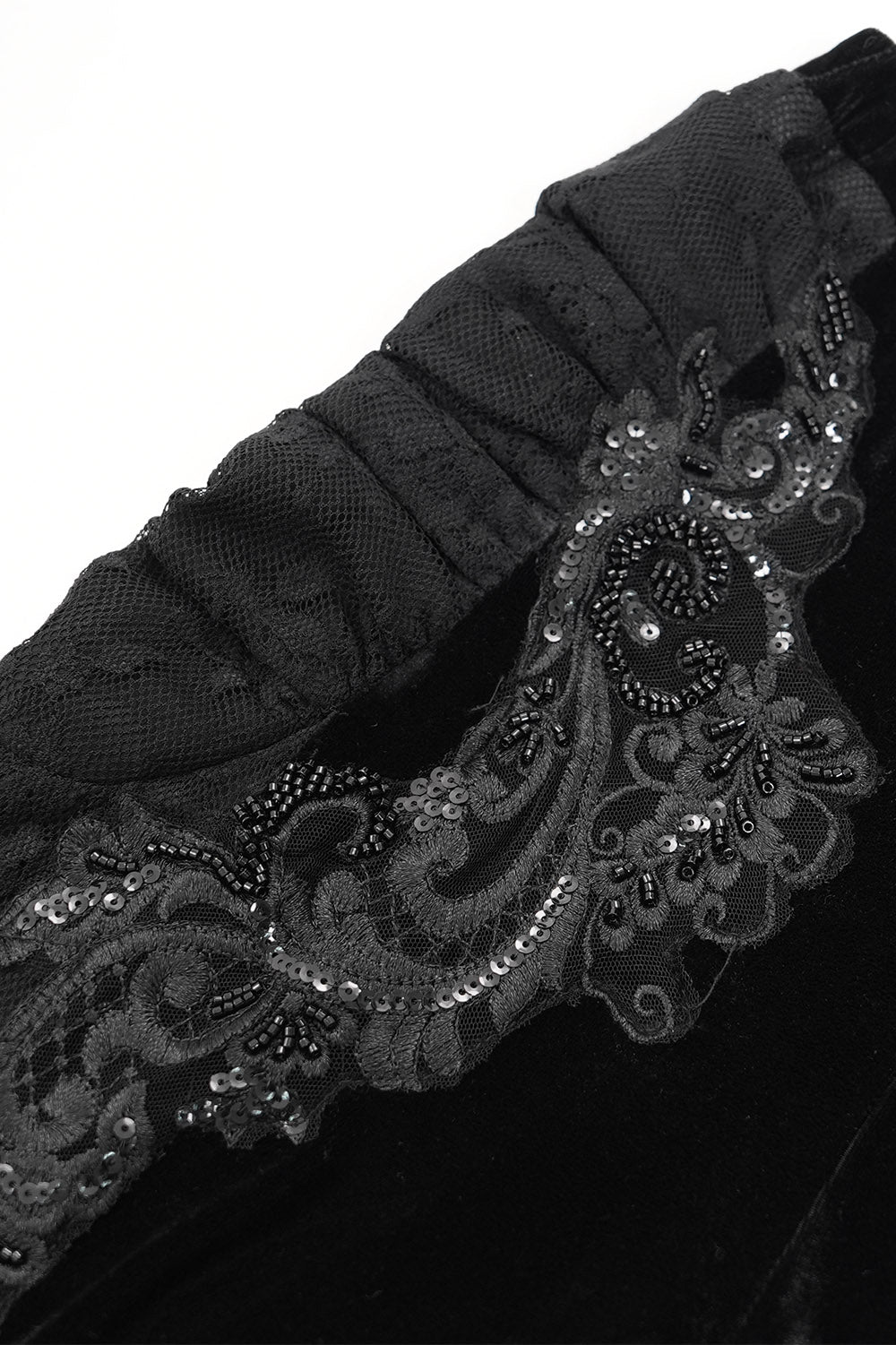 gothic beaded sequin flares