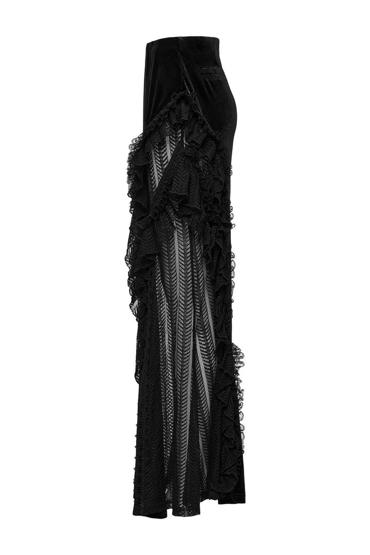 women's lace cutout gothic fishtail skirt