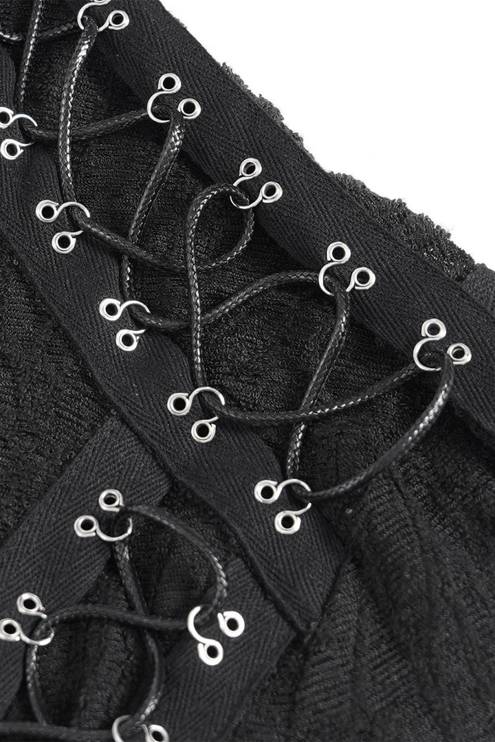 mens long sleeve cybergoth shirt with asymmetric hem