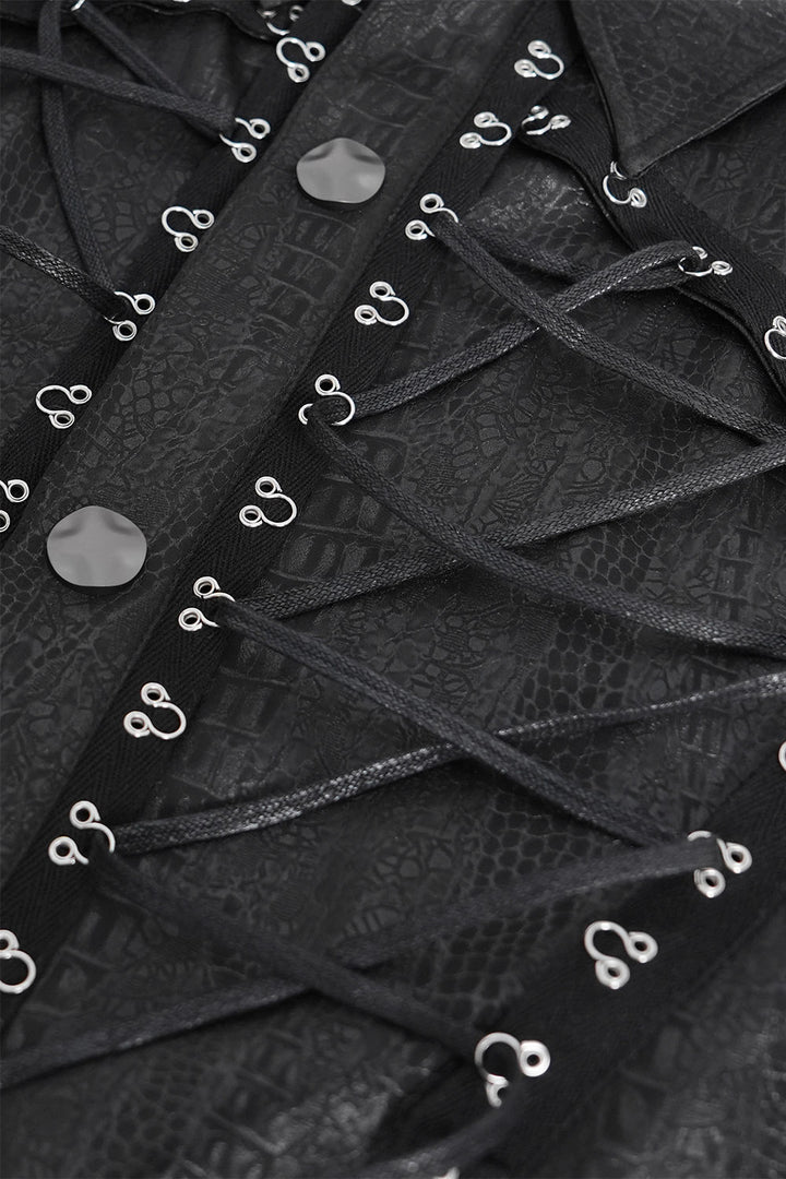 mens laced pyramid stud tank top