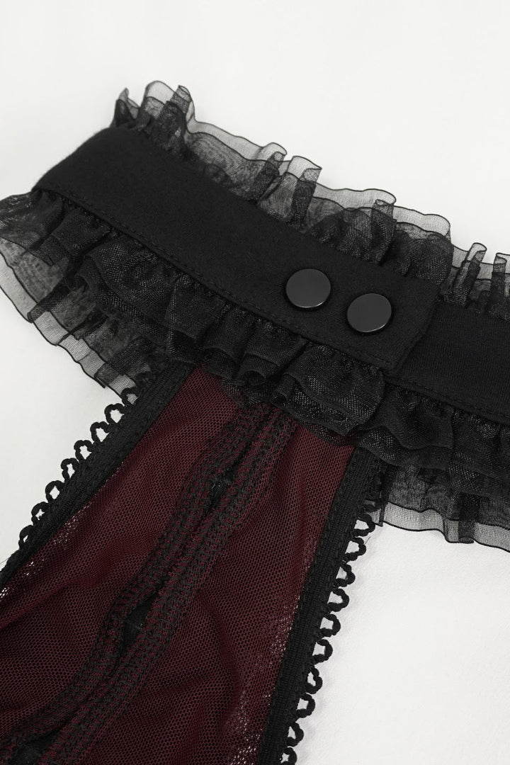 mesh black off shoulder blouse