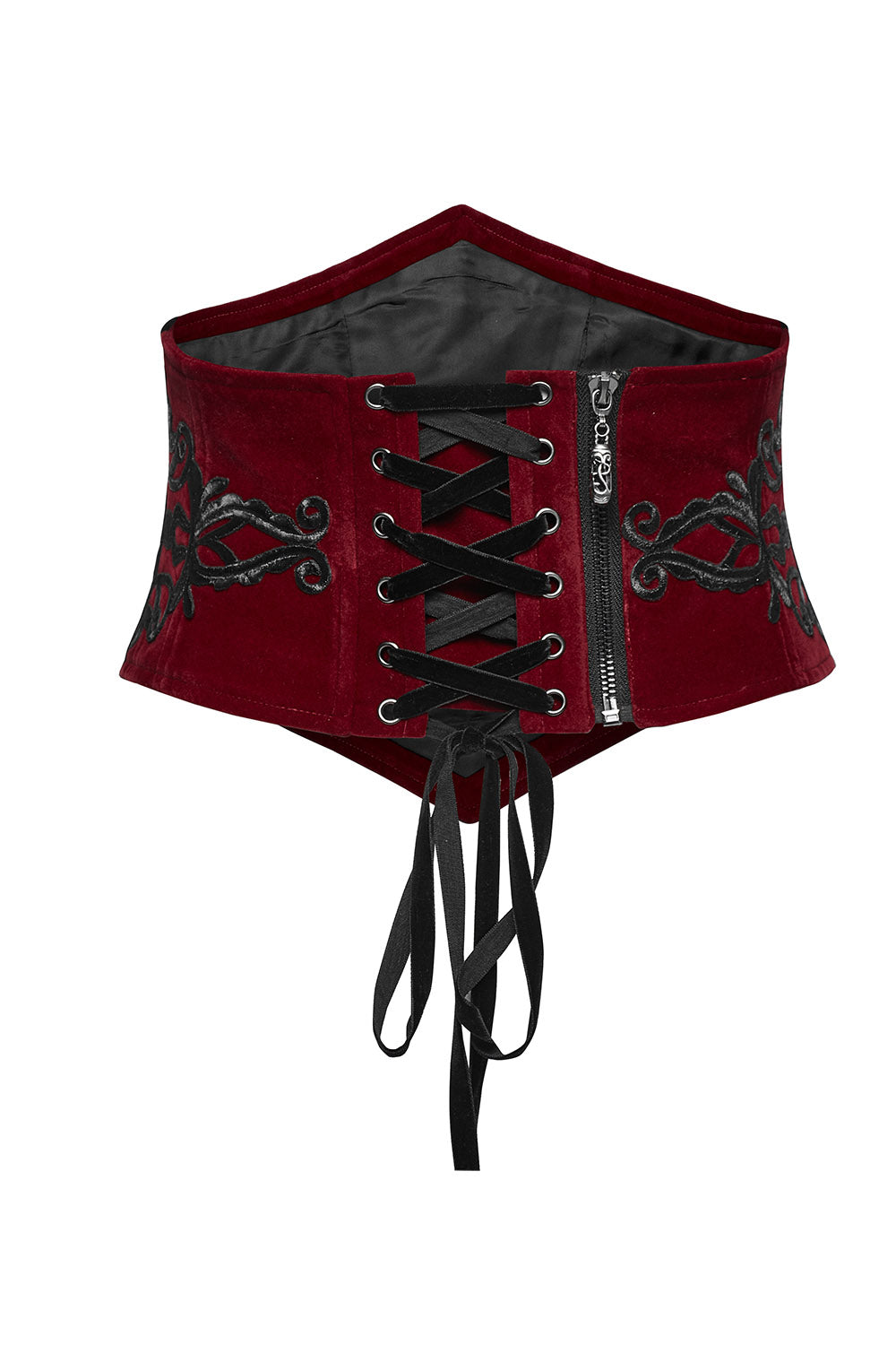 wide lace-up corset waist belt