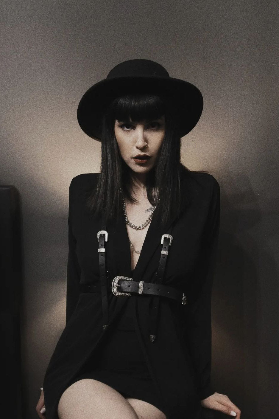 western goth buckle belt