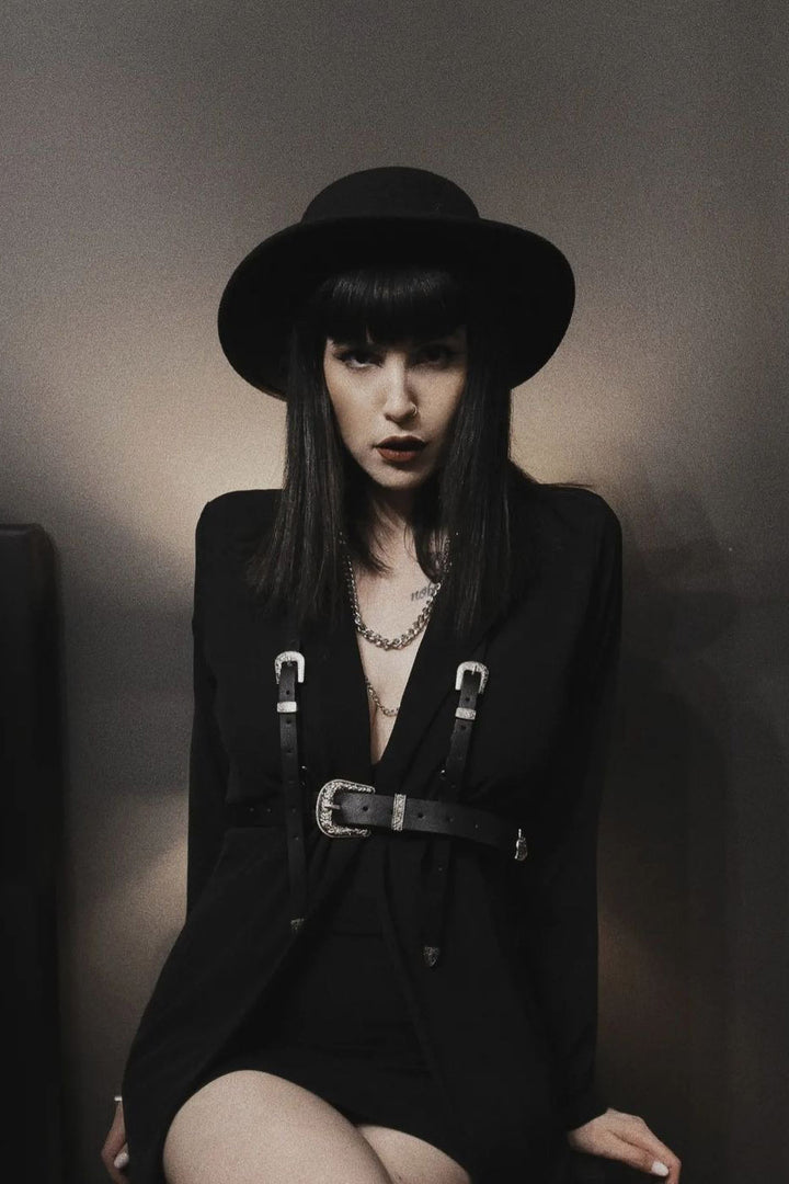 western goth buckle belt