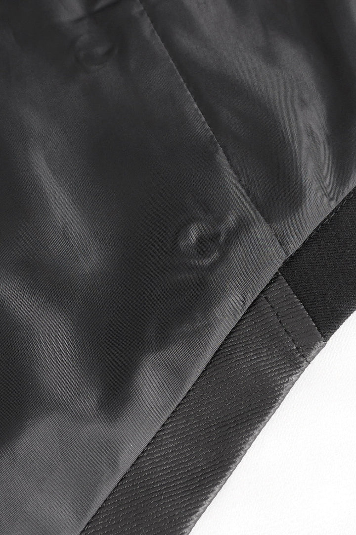 black punk lined coat