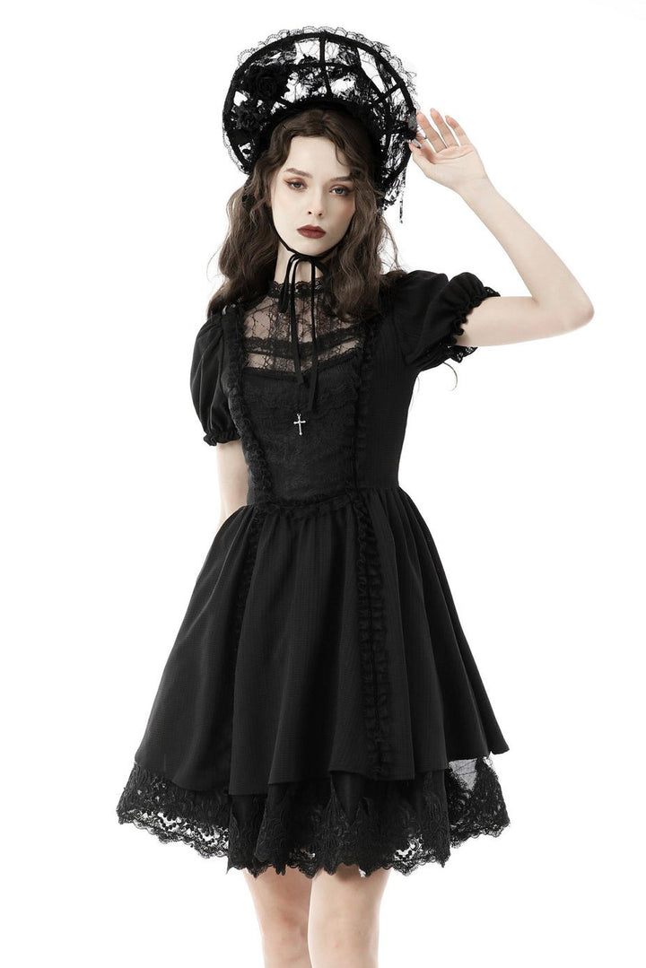 black mini dress