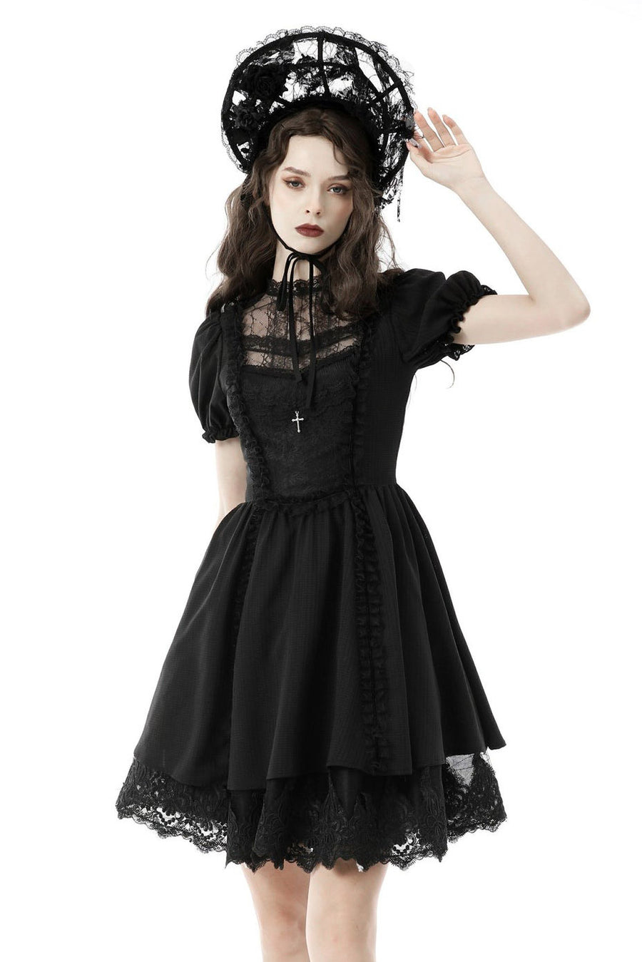 black mini dress