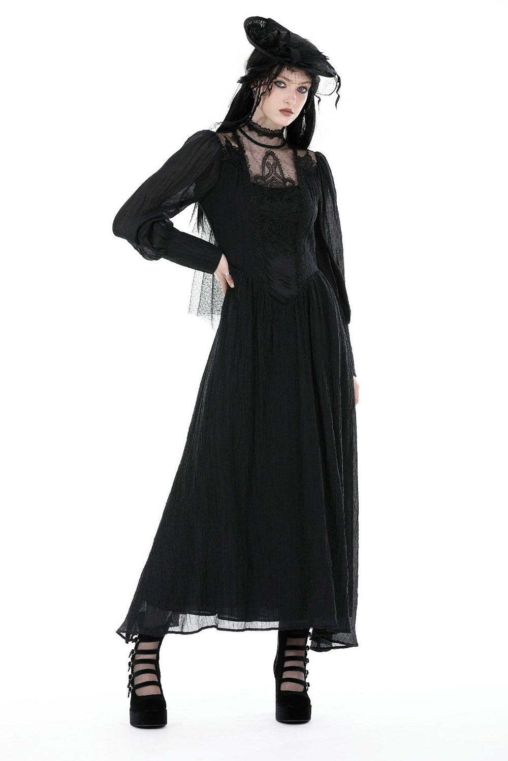 lace old fashioned dress