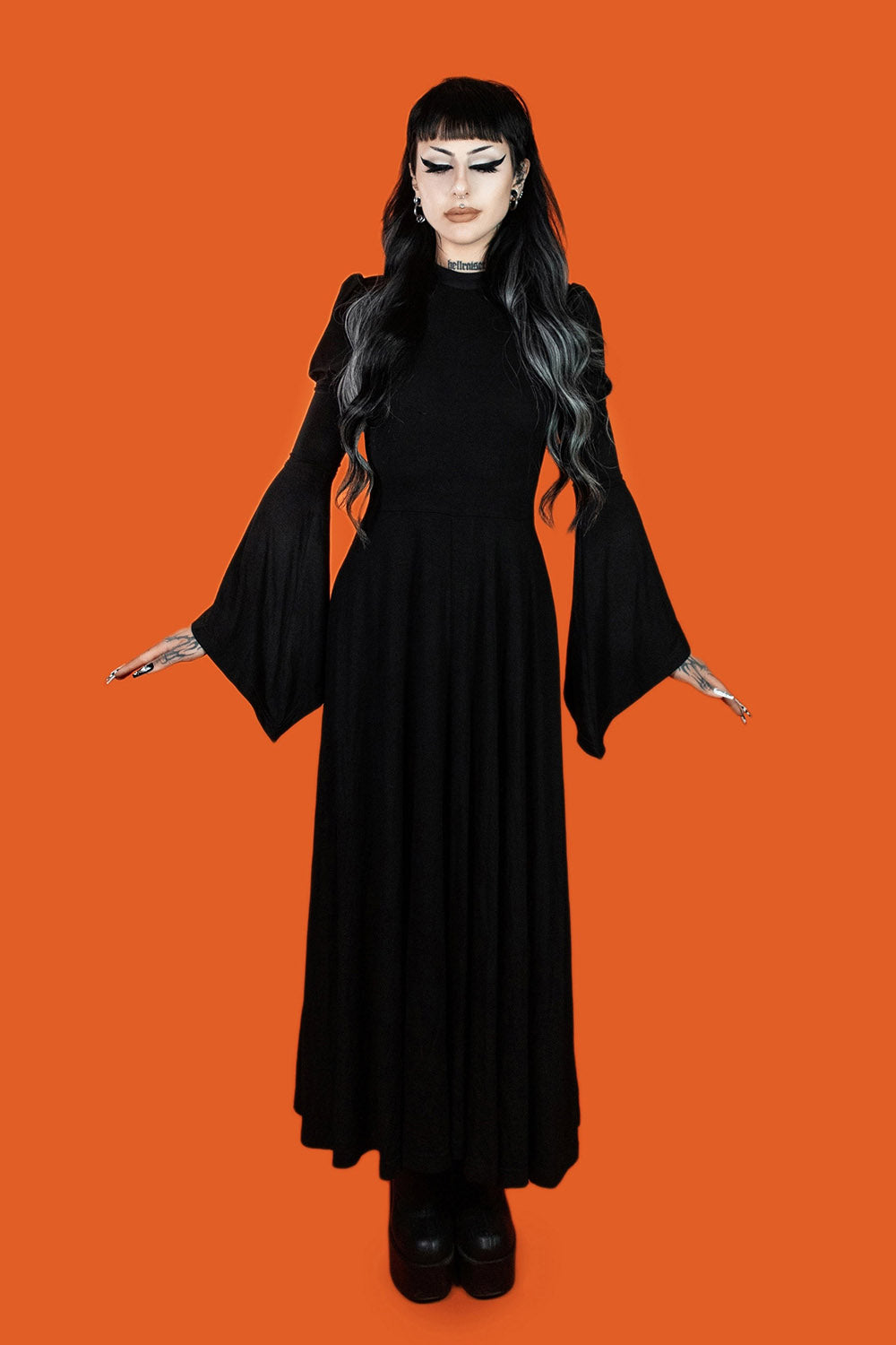 puff sleeve gothic dress