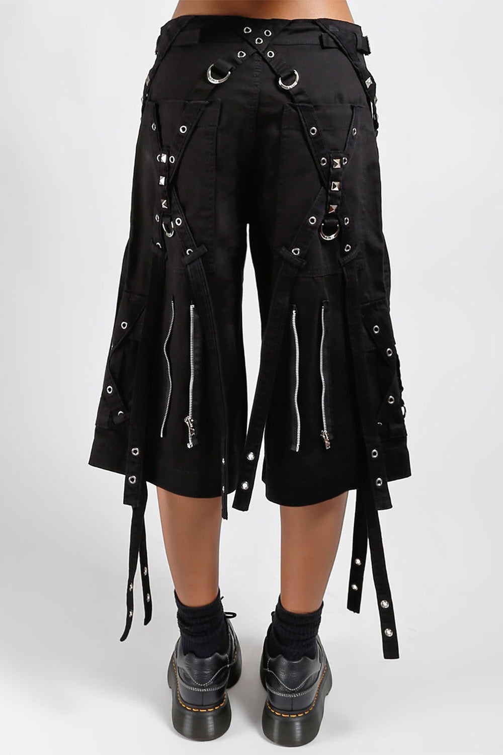 mens punk gothic long cargo shorts by tripp NYC