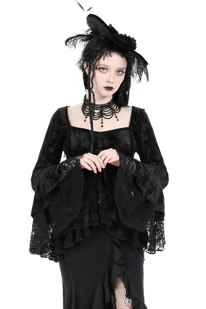womens long sleeve gothic blouse