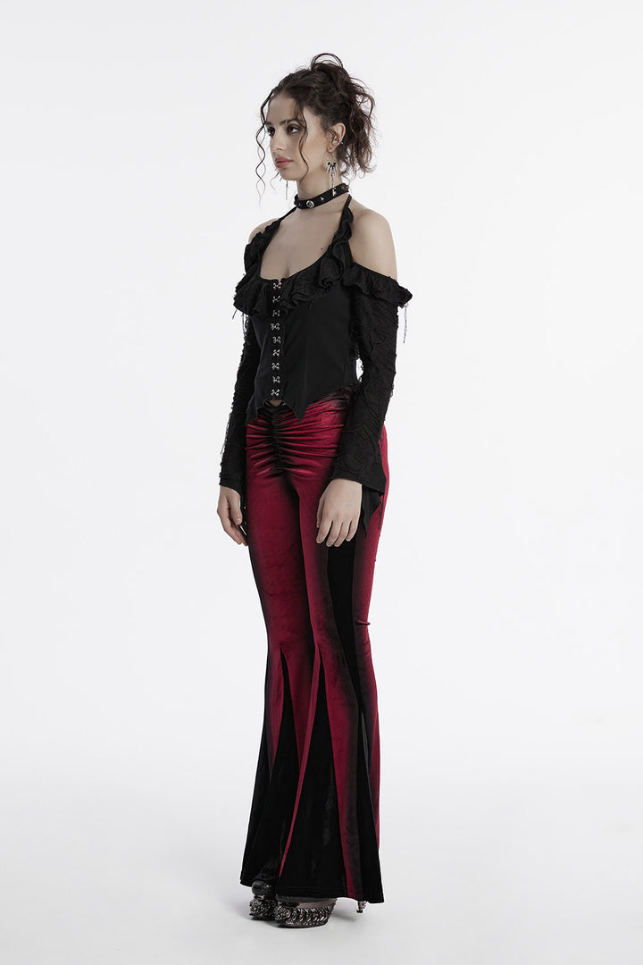 flared long sleeve gothic top
