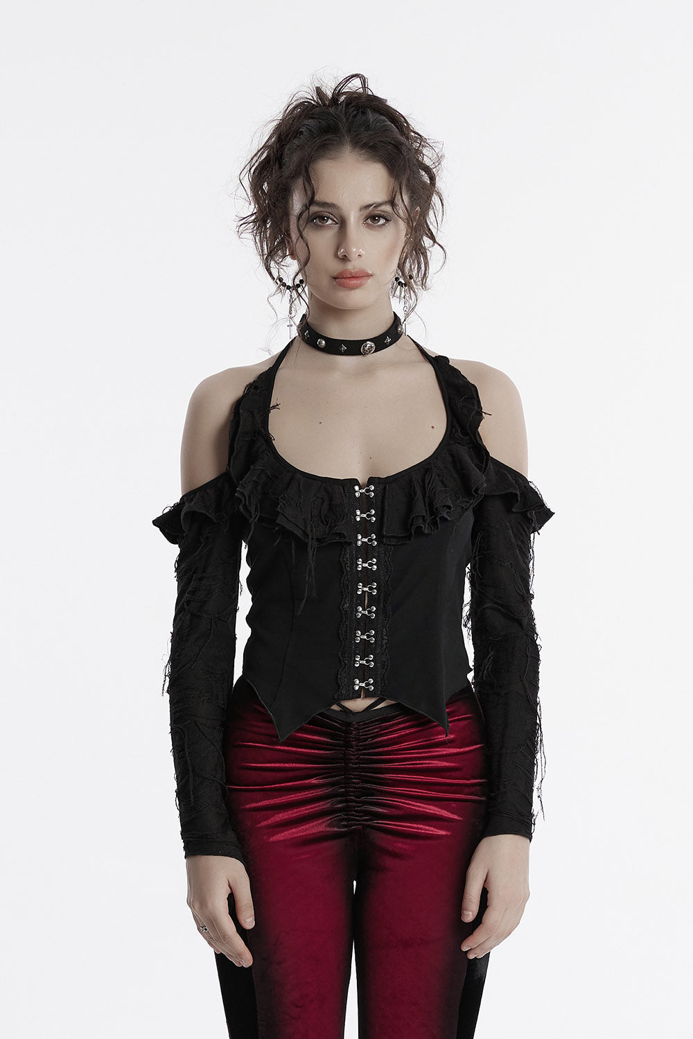 ripped torn gothic top