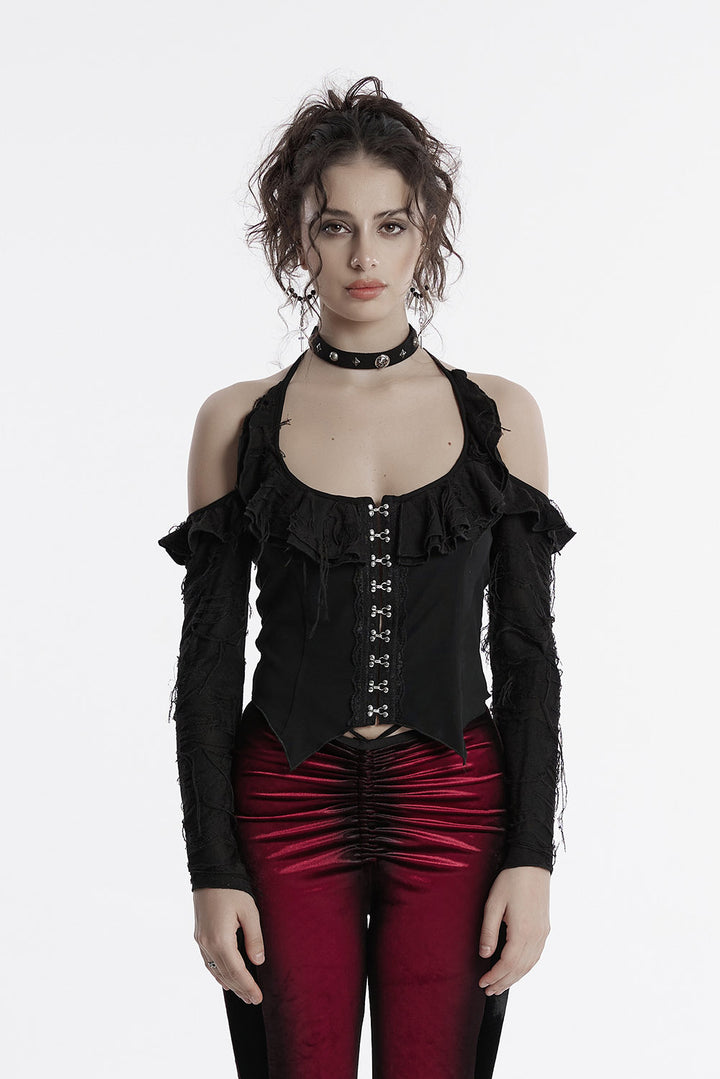 ripped torn gothic top