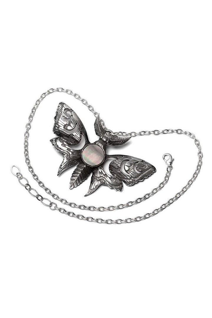 large moth pendant necklace