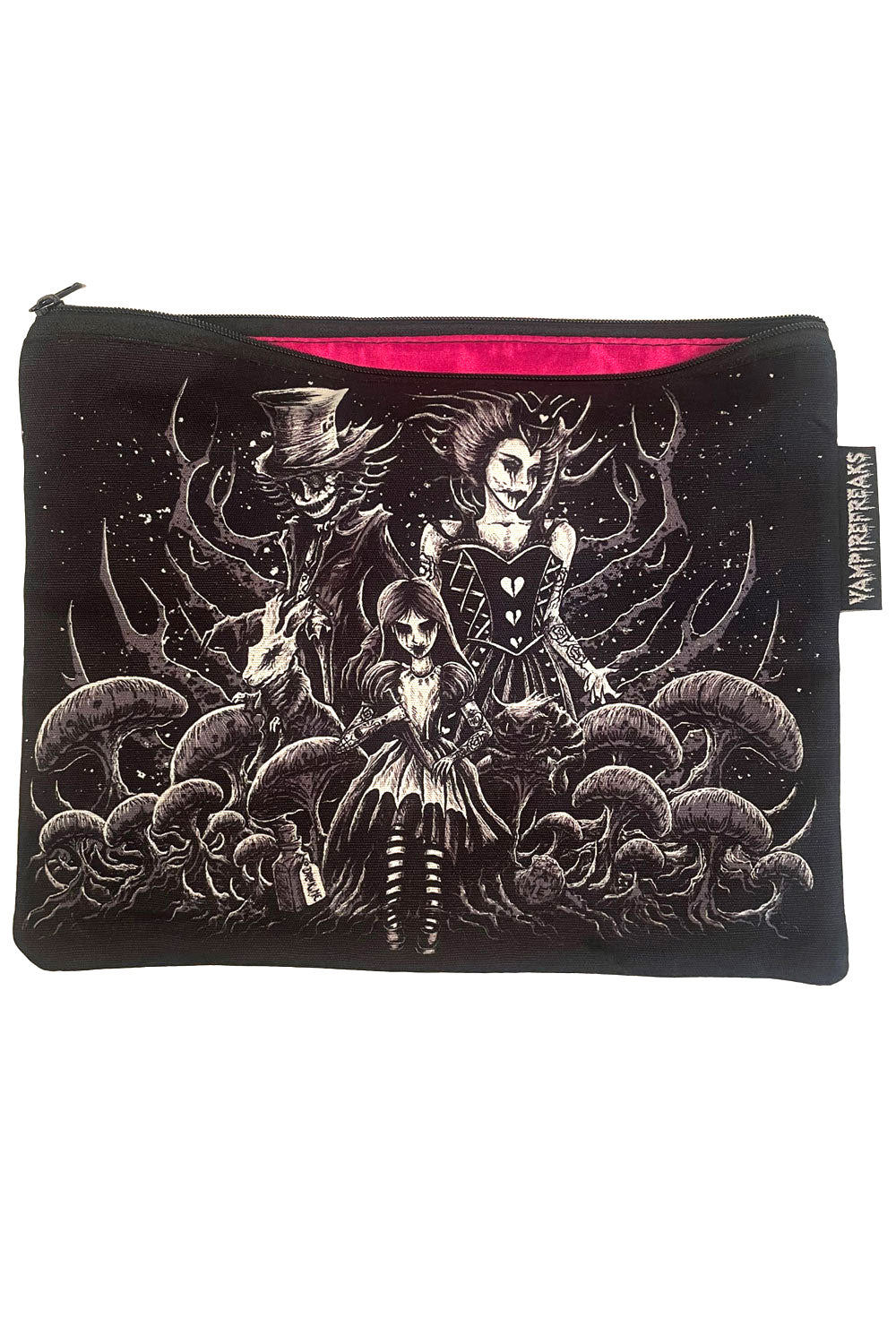 alice in wonderland zippered pouch