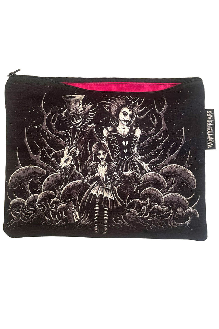 alice in wonderland zippered pouch