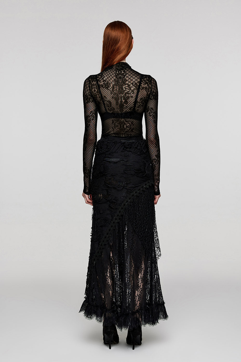 womens romantic goth long skirt