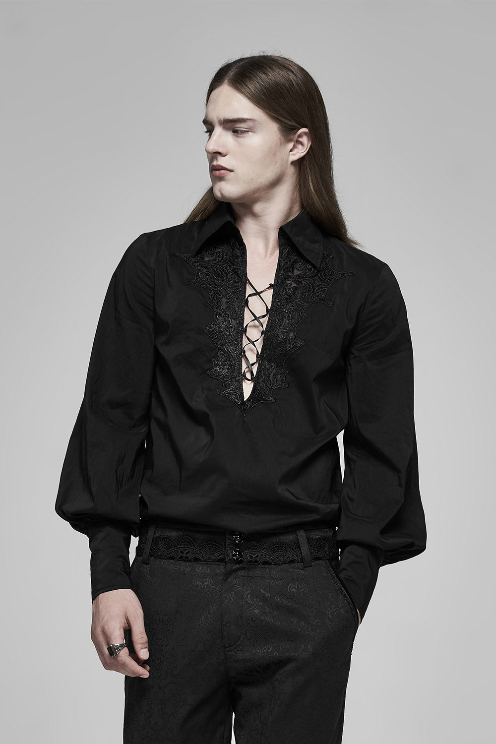 mens gothic long sleeve shirt