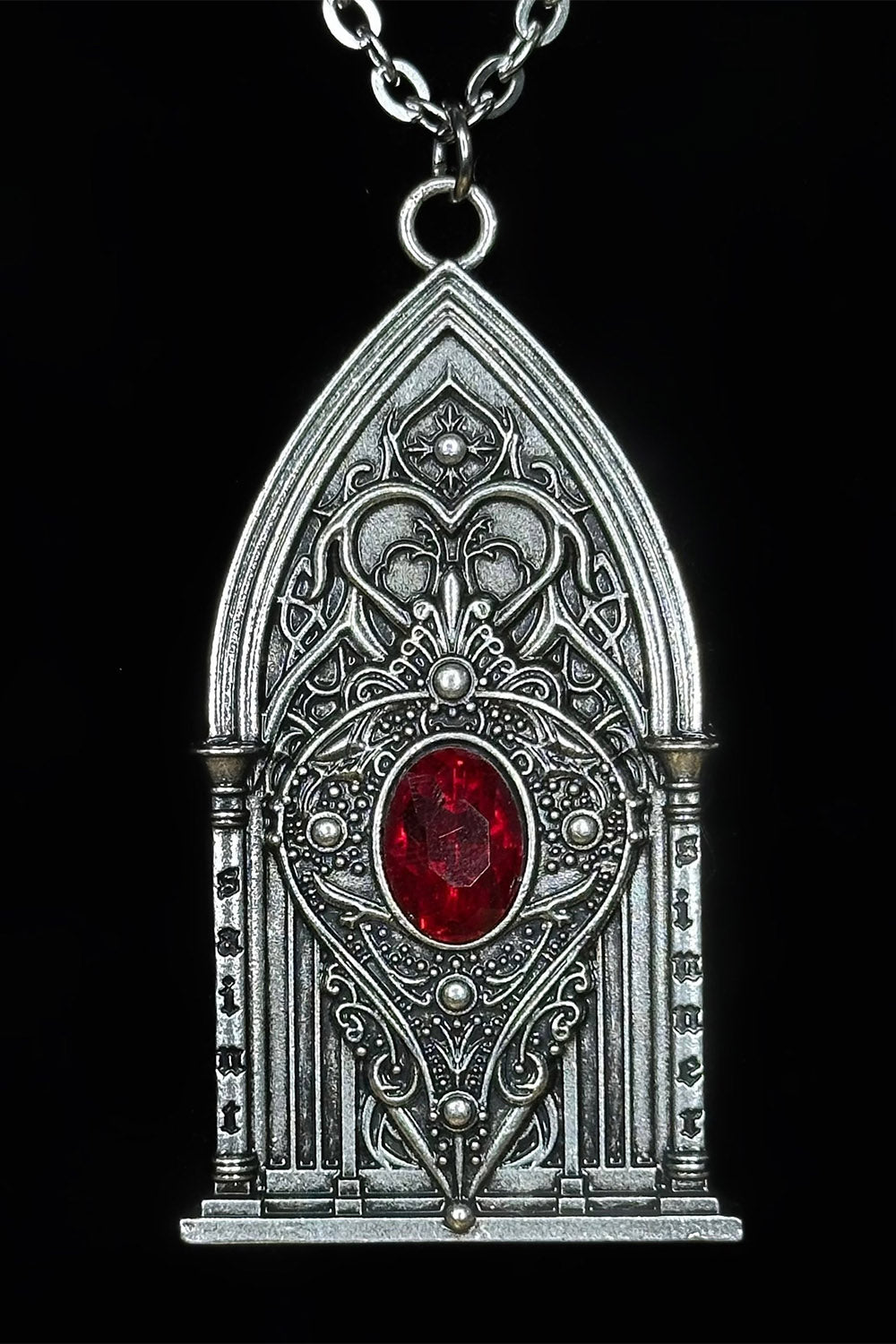 victorian gothic church necklace