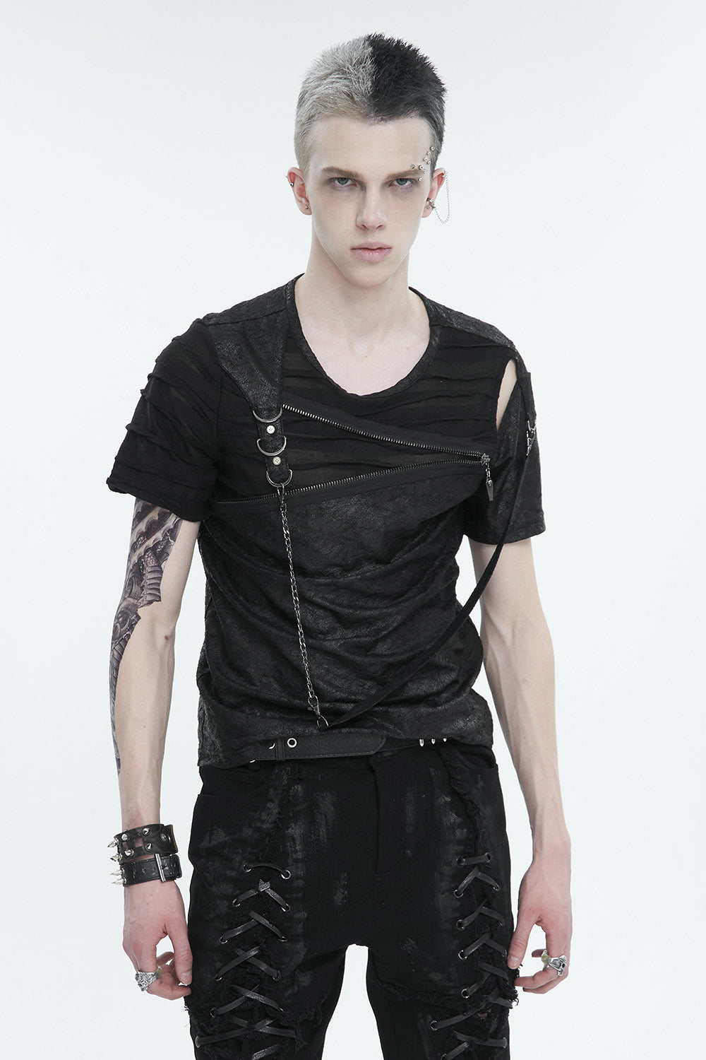 mens strap tee