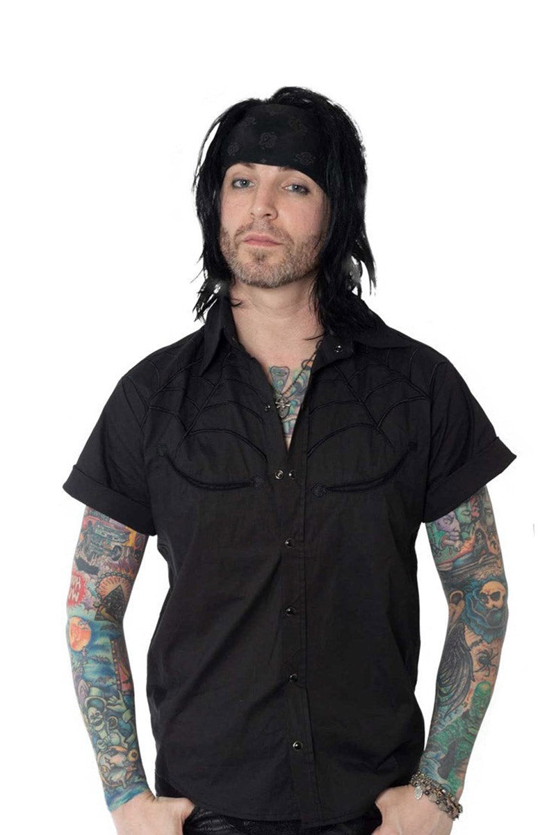 goth button-down mens shirt