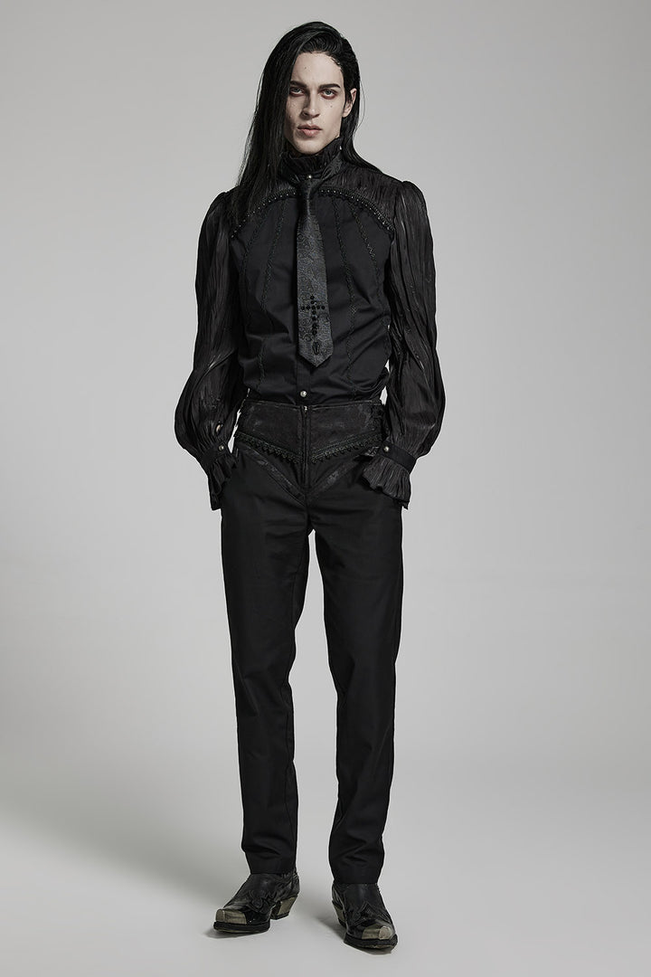 black mens gothic necktie