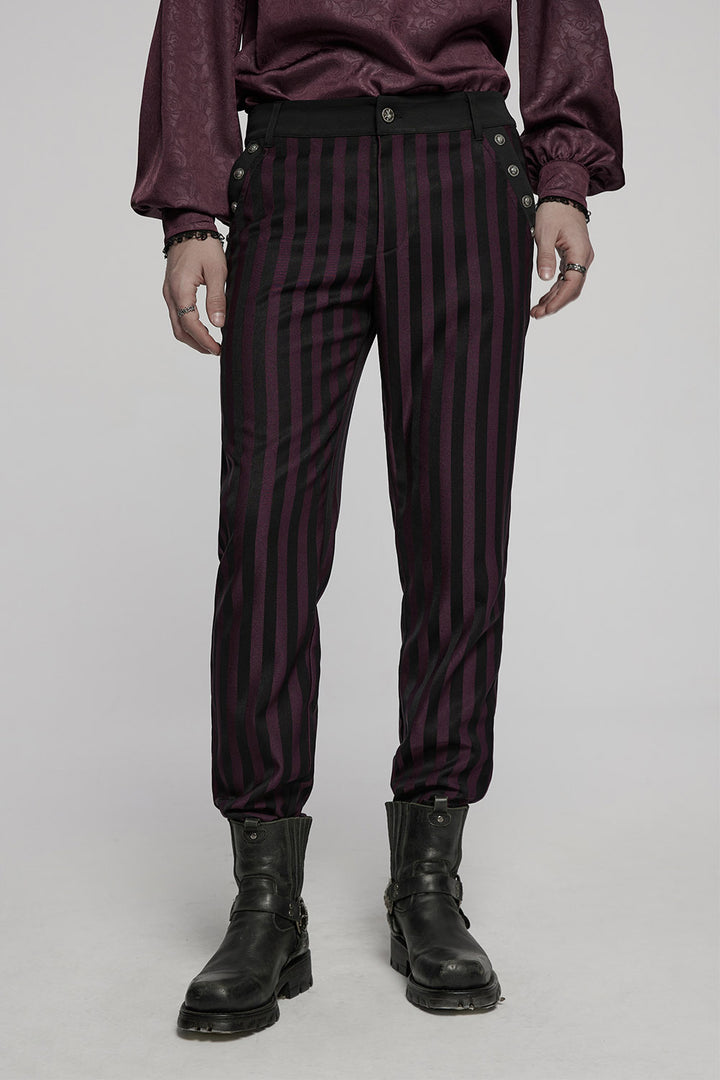 mens creepy circus ringmaster striped pants