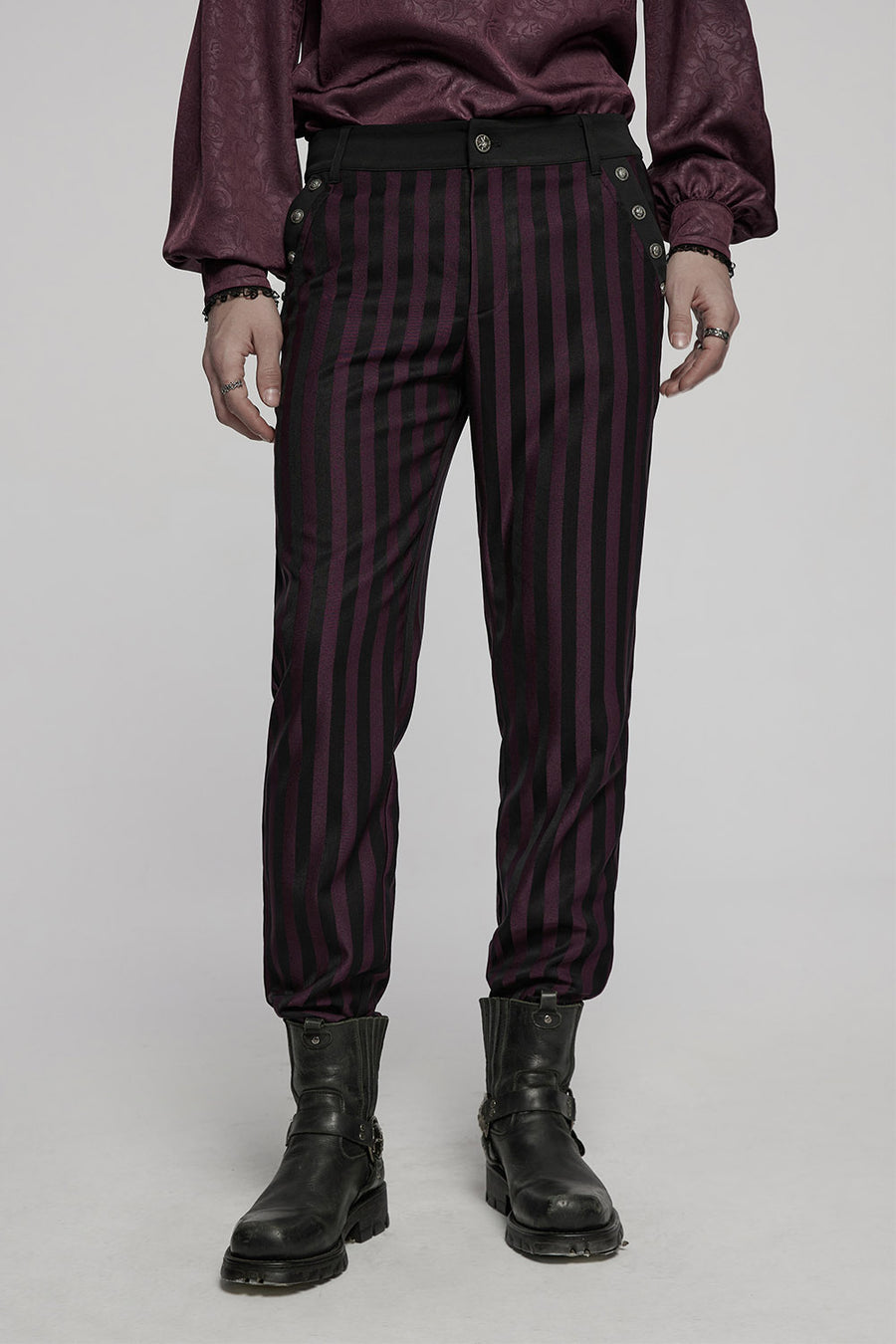 mens creepy circus ringmaster striped pants