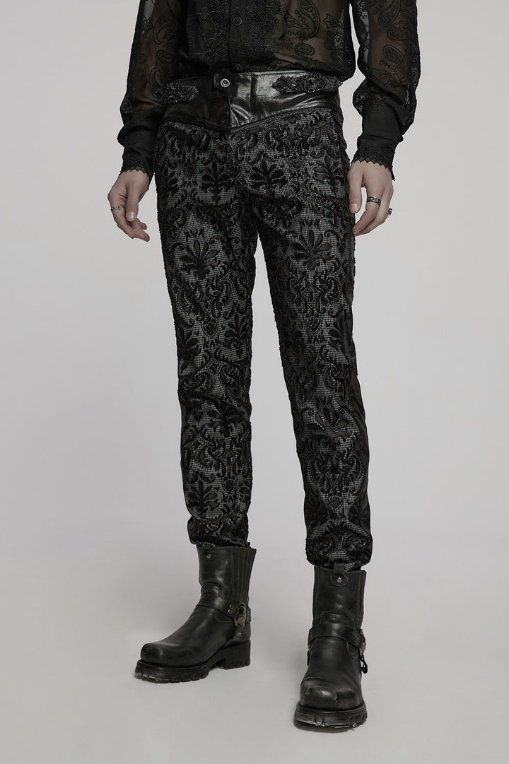mens black steampunk trousers