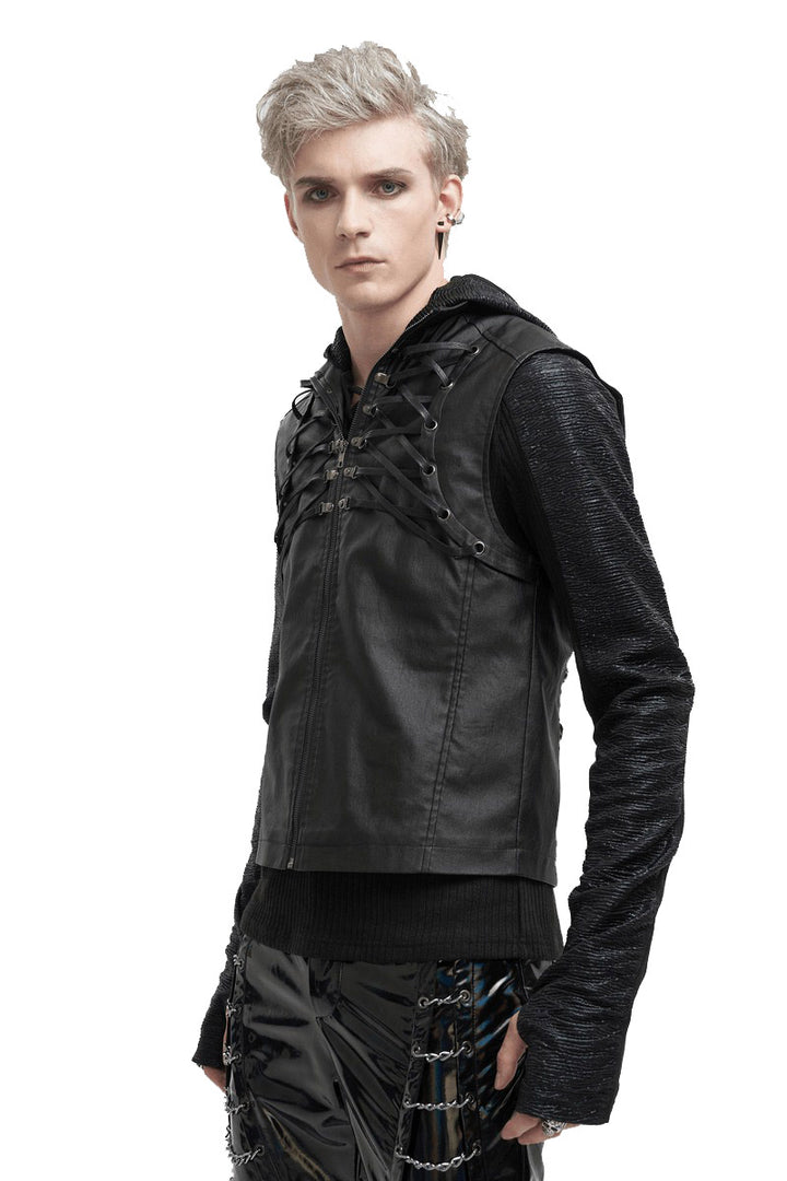 mens moto vest