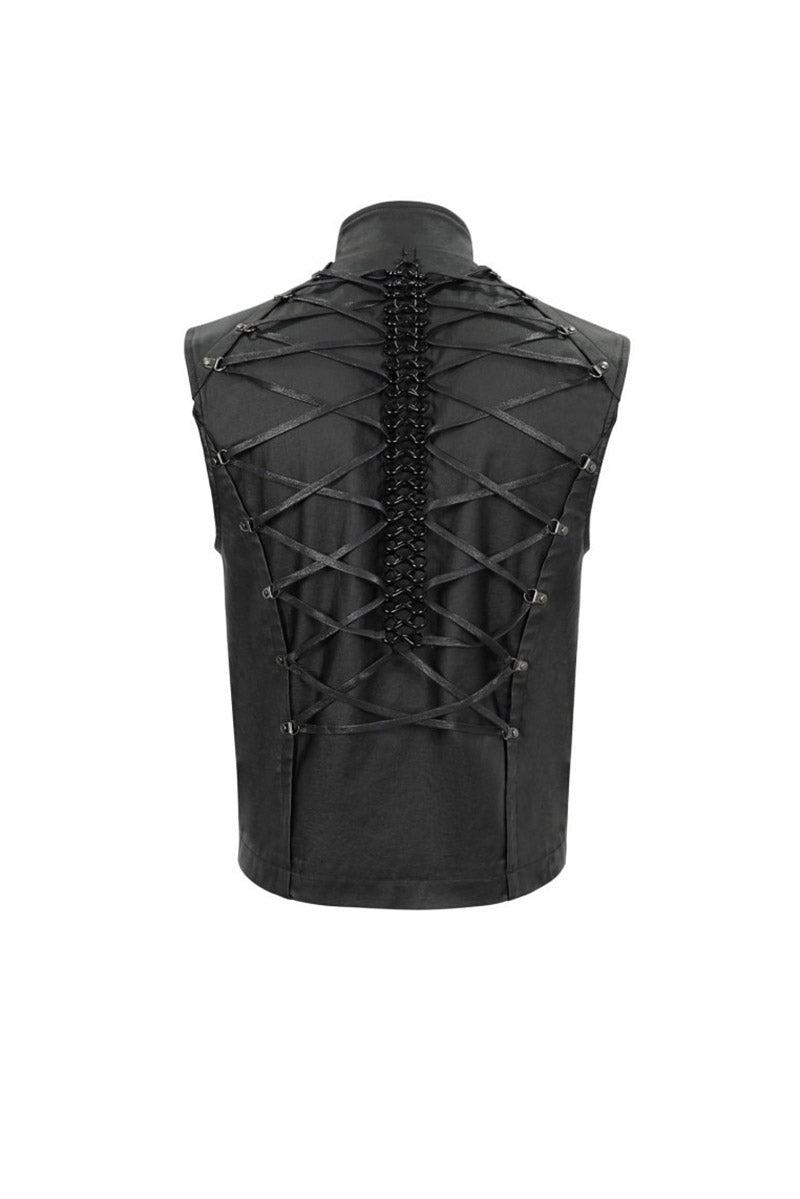 Skeletal Spine Motorcycle Vest