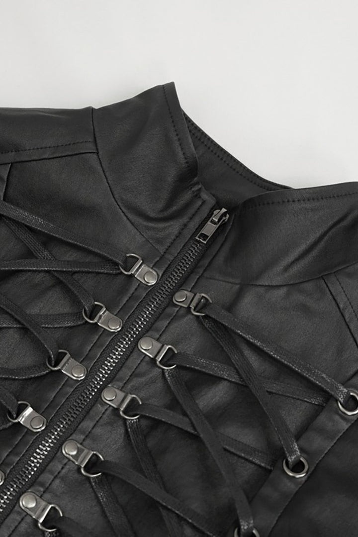 Skeletal Spine Motorcycle Vest